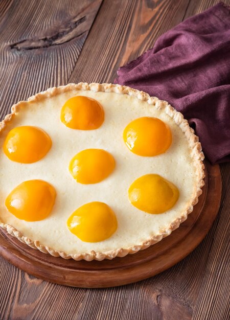 Tarte aux pêches à la crème de mascarpone