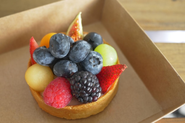 Tarte aux petits fruits en sachet à emporter