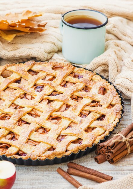 Tarte aux pommes et cannelle