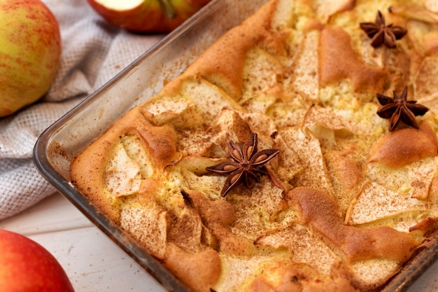 Photo tarte aux pommes à la cannelle