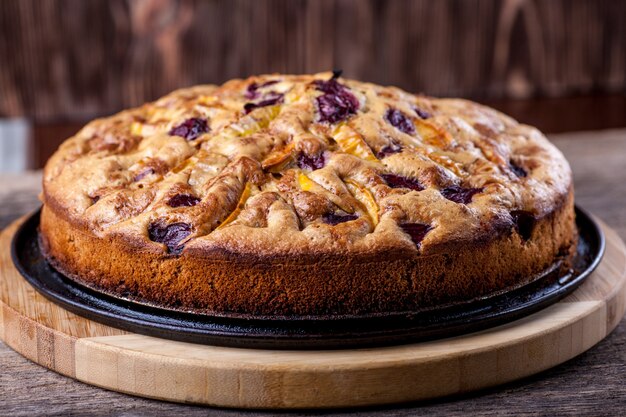 Tarte aux pommes et cerise