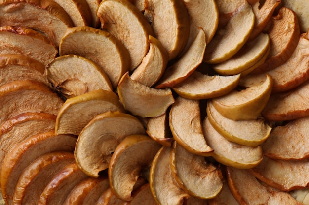 Tarte aux pommes partout en arrière-plan, vue de dessus