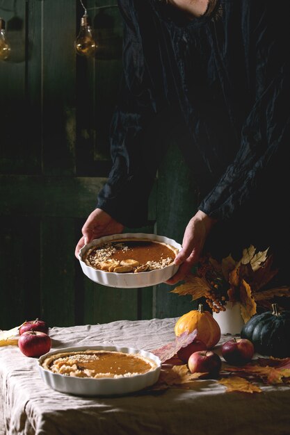 Tarte à la citrouille traditionnelle