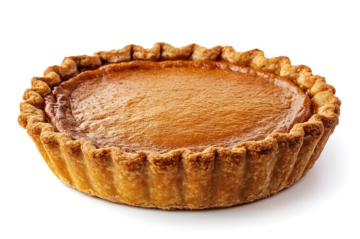 Photo une tarte est représentée sur un fond blanc