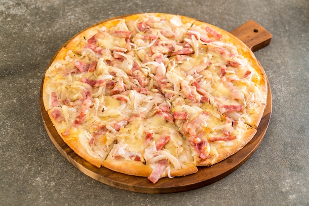 Photo tarte flambée pizza