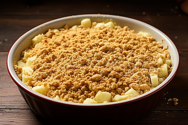 Une tarte avec une garniture avant la cuisson