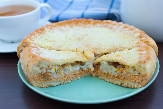 La tarte nationale de la cuisine tatare tchouvache et bachkir gubadya Gâteau multicouche pour le thé