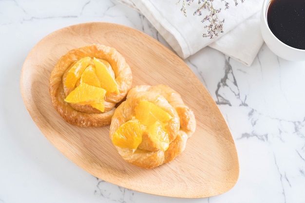 tarte orange sur plaque