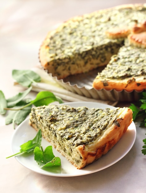 Tarte à l'oseille au fromage