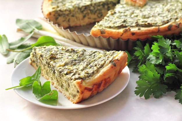 Tarte à l'oseille au fromage