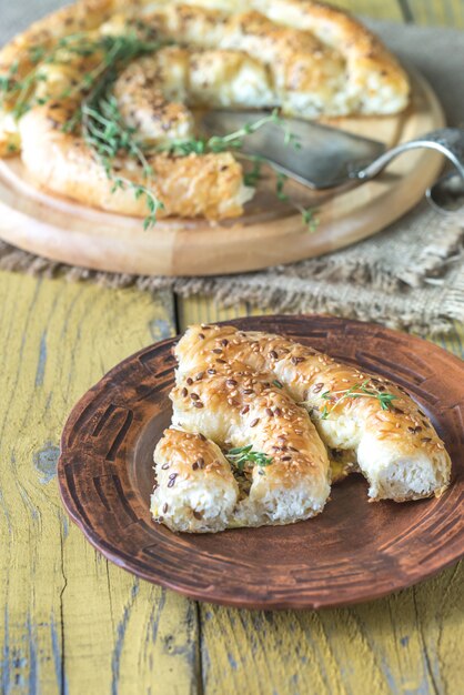 Tarte phyllo en spirale avec feta