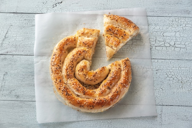 Tarte phyllo en spirale avec feta