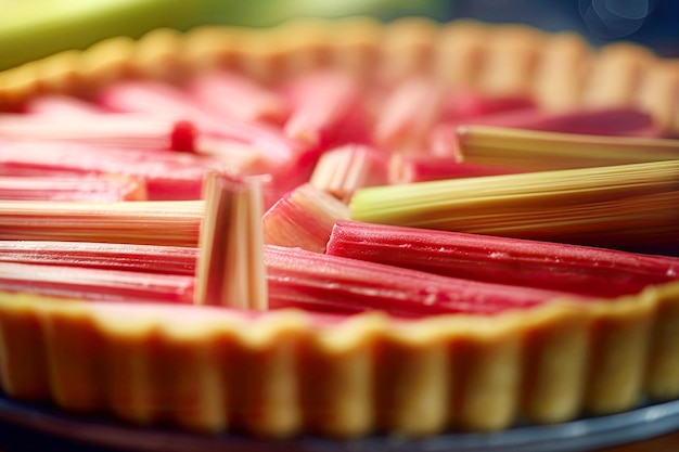 Une tarte à la rhubarbe et au fromage cheddar