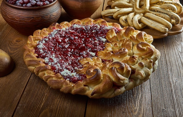 Tarte scandinave aux framboises Pâtisseries traditionnelles maison