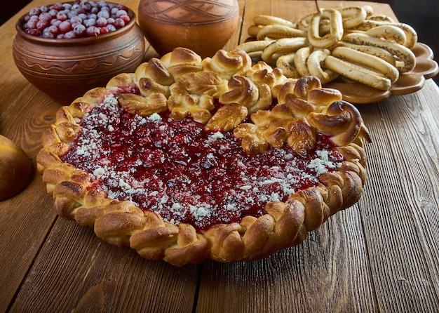 Tarte scandinave aux framboises Pâtisseries traditionnelles maison