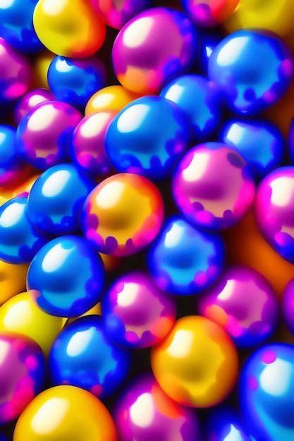 Un tas de balles colorées