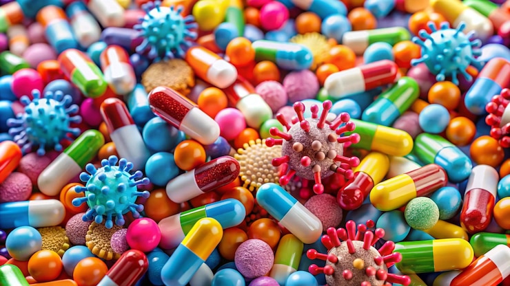 Photo un tas de bonbons colorés dont un qui a beaucoup de couleurs différentes