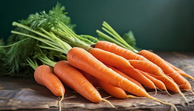 Un tas de carottes sur la table des légumes de couleur orange