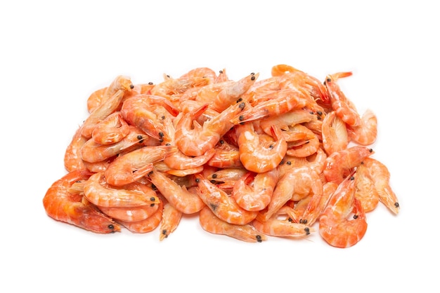 Tas de crevettes isolé