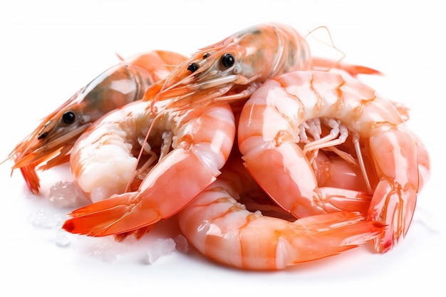 Un tas de crevettes avec le mot crevettes dessus