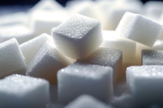 Un tas de cubes de sucre assis les uns sur les autres image générative ai
