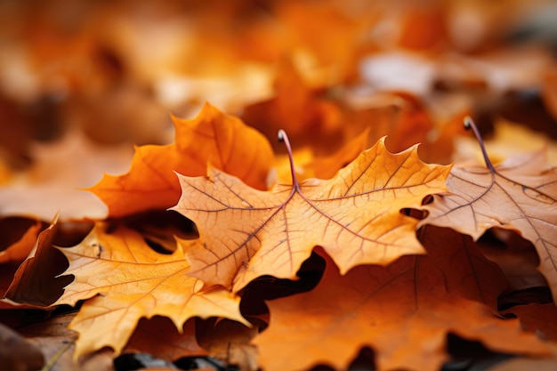 tas de feuilles d'automne tombe la nature