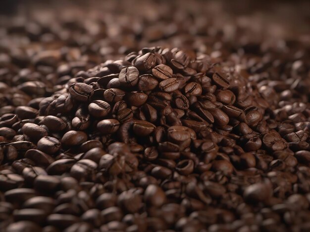 Un tas de grains de café était sur la table.