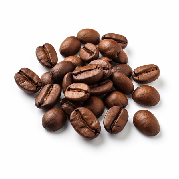Un tas de grains de café avec un qui dit grains de coffee dessus