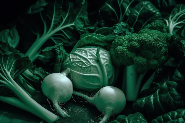 Un tas de légumes verts avec le mot brocoli sur le fond.