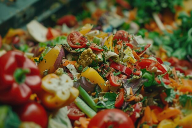 Photo un tas de légumes, y compris des tomates, des poivrons et des carottes