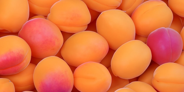 un tas de mangues orange du marché des agriculteurs