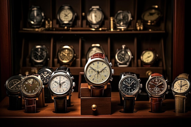 Un tas de montres qui sont sur une table