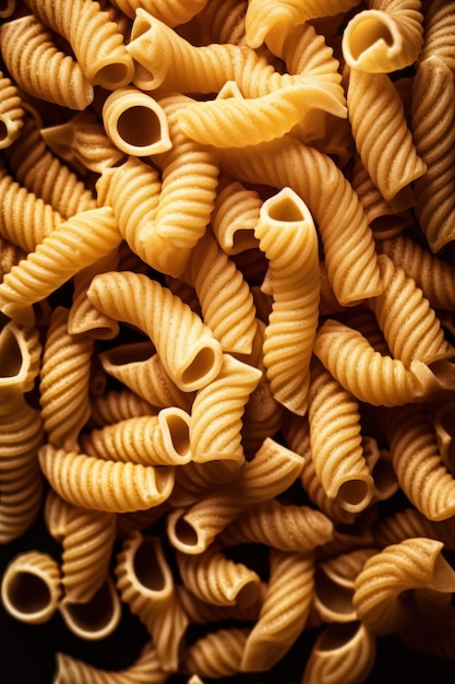 Un tas de pâtes avec un trou au milieu qui dit " pasta ".