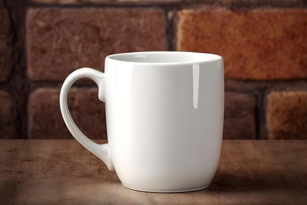 Une tasse blanche avec une anse qui dit "café" dessus