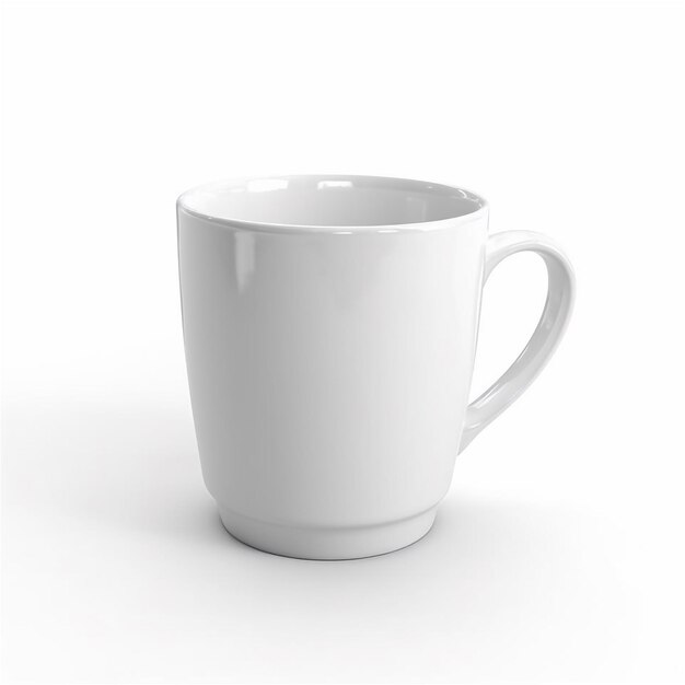 Une tasse blanche isolée sur un fond blanc de contenu généré par l'IA