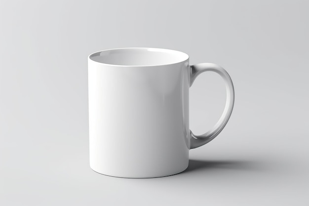 Tasse blanche vide maquette style AI généré