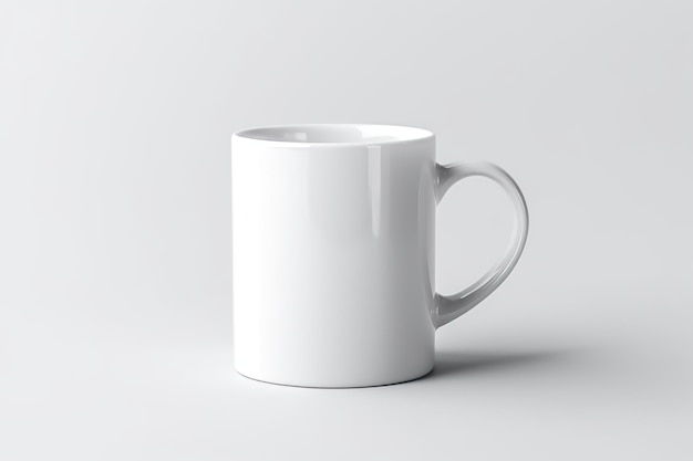 Tasse blanche vide maquette style AI généré