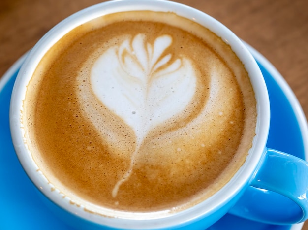 Tasse de café avec un bel art de Latte