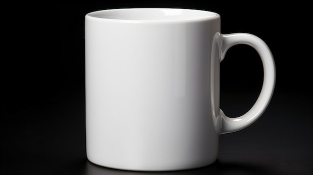 Photo une tasse de café blanche assise sur une table