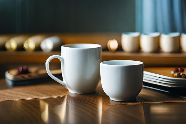 une tasse de café blanche et un livre sur une table