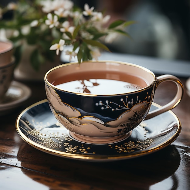 Une tasse de café, une boisson délicieuse, une image isolée en haute résolution.