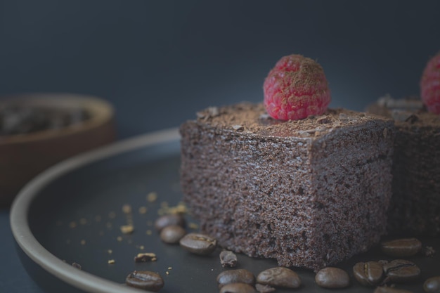 Tasse de café et brownie au gâteau au chocolat