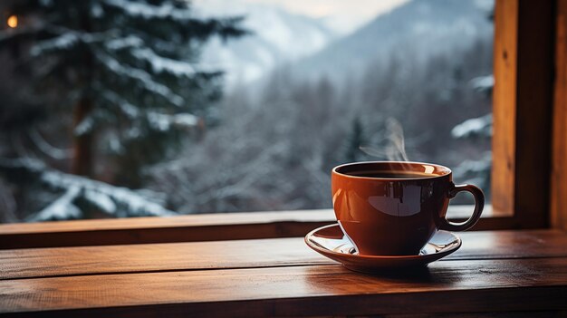 tasse de café chaud et fumant