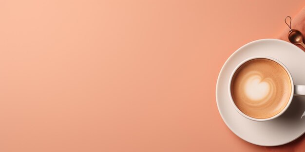 Une tasse de café chaud minimaliste