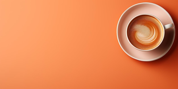 Une tasse de café chaud minimaliste