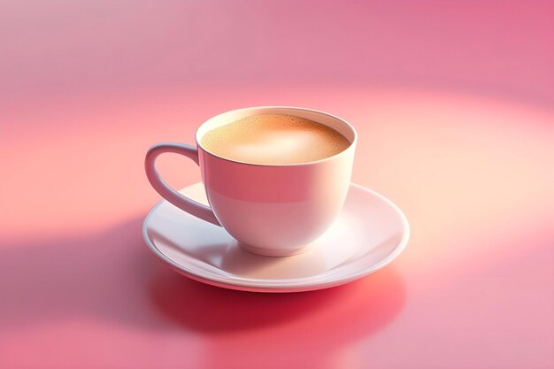 Une tasse de café contre un fond doux Ai généré