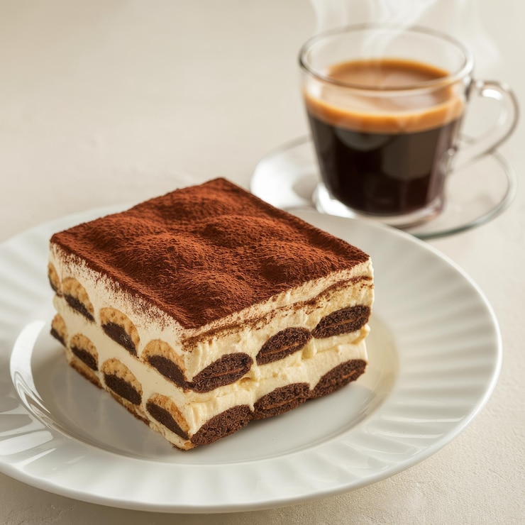 Photo une tasse de café à côté d'un gâteau