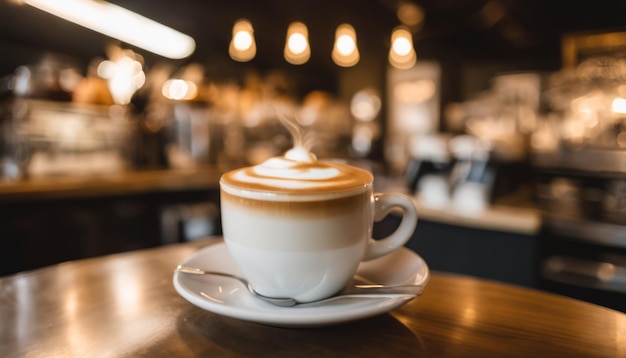 Une tasse de café avec de la crème fouettée sur le dessus