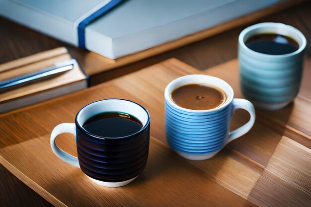 une tasse de café avec une cuillère sur une table