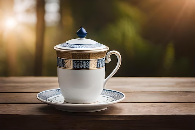 tasse de café dans un château français présentation élégante de la marque de café